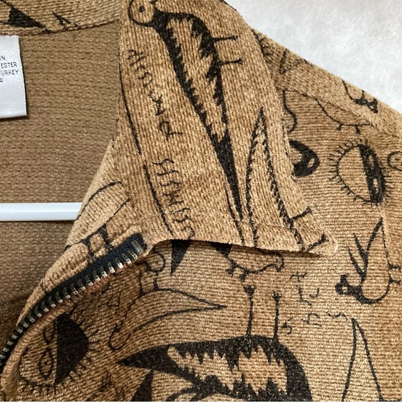 CHICOS DESIGN Shacket Jacket Egyptian Hieroglyphics Zip Womens 12 Chicos 2 - Picture 14 of 16